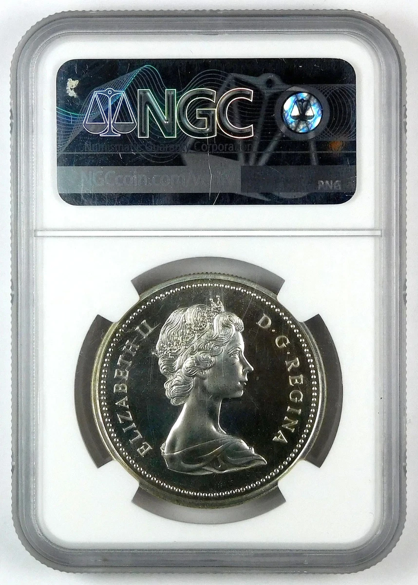 1972 Canada Silver Dollar - NGC SP 67+ - Nice Toning--SEE STORE WW2 MEDALS -PCGS