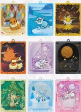 Pok&eacute;mon 2026 Chinese Eeveelutions Glitter Shaker Card Display Basic Style 9pcs
