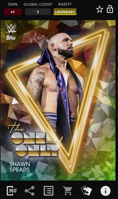 WWE Topps Slam DIGITAL Midnight Shawn Spears Daybreak Legendary 5 CC