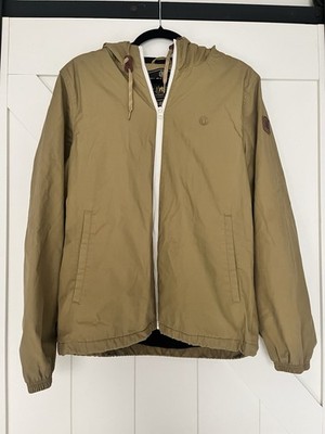Element Wolfeboro Collection Jacket Mens Medium M Tan Khaki Hood Windbreaker Zip