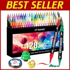120 Colors Acrylic Paint Markers - Dual Tip Pens Set