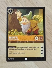 Snow White Disney Trading Lorcana Card Bashful 1/204 NM
