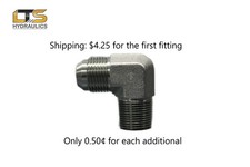 2501-06-06 Adapter 3/8" Male JIC 37° x 3/8" Male Pipe NPT 90° Elbow