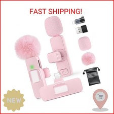 Mini Wireless Lavalier Microphone for iPhone 16/15/14/Android, Lapel Mic with No