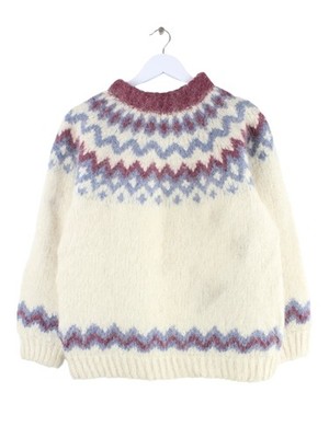 Vintage Womens 90s Wool Knit Jumper Beige M
