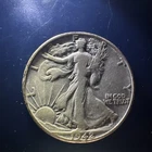 1942 WALKING LIBERTY 1/2 Dollar - 90% Silver  Circulated World War II