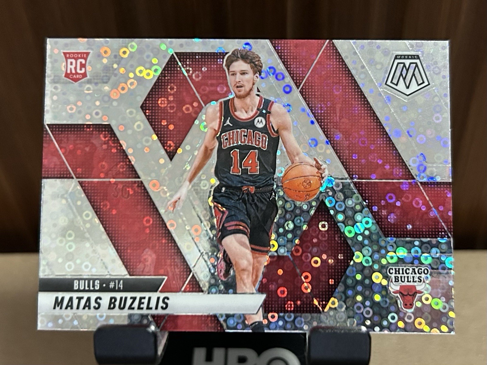 2024-25 Panini Mosaic Matas Buzelis #223 Fast Break Silver Disco Rookie RC
