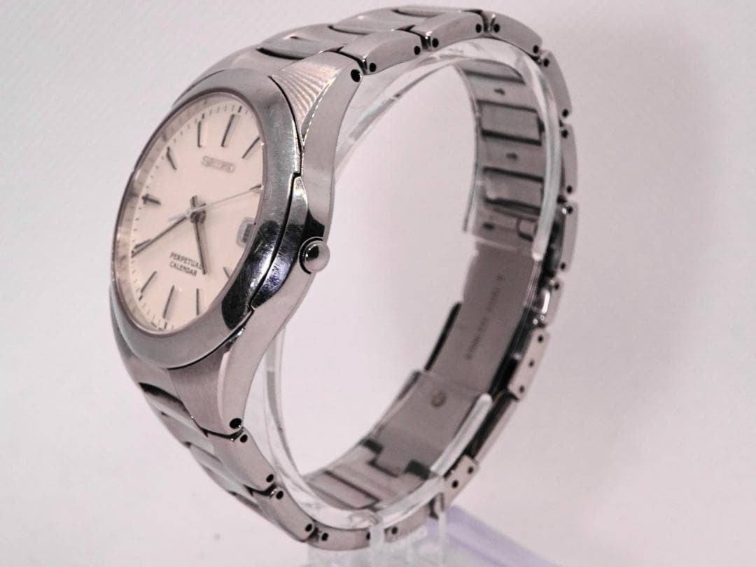 Seiko Perpetual Calendar 8F32-0130 Men's Stylish Working Quartz