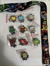Disney Marvel Avengers Only Pins lot of 10  LANYARD