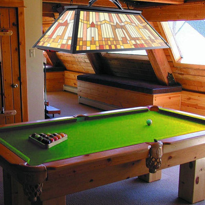 3-Lights Pool Table Lamp with Tiffany-Style Shade for 7' 8' 9' Table 43.3  Vint