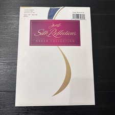 Vintage Hanes Silk Reflections Silky Sheer Control Top Pantyhose Denim Size CD