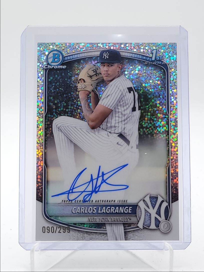 CARLOS LAGRANGE 2025 BOWMAN CHROME 1ST SPECKLE REFRACTOR AUTO /299 Q6132