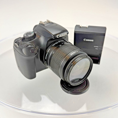 Canon EOS Rebel T3 DSLR Camera Black w/EF-S 18-55mm IS II Lens Battery Charger