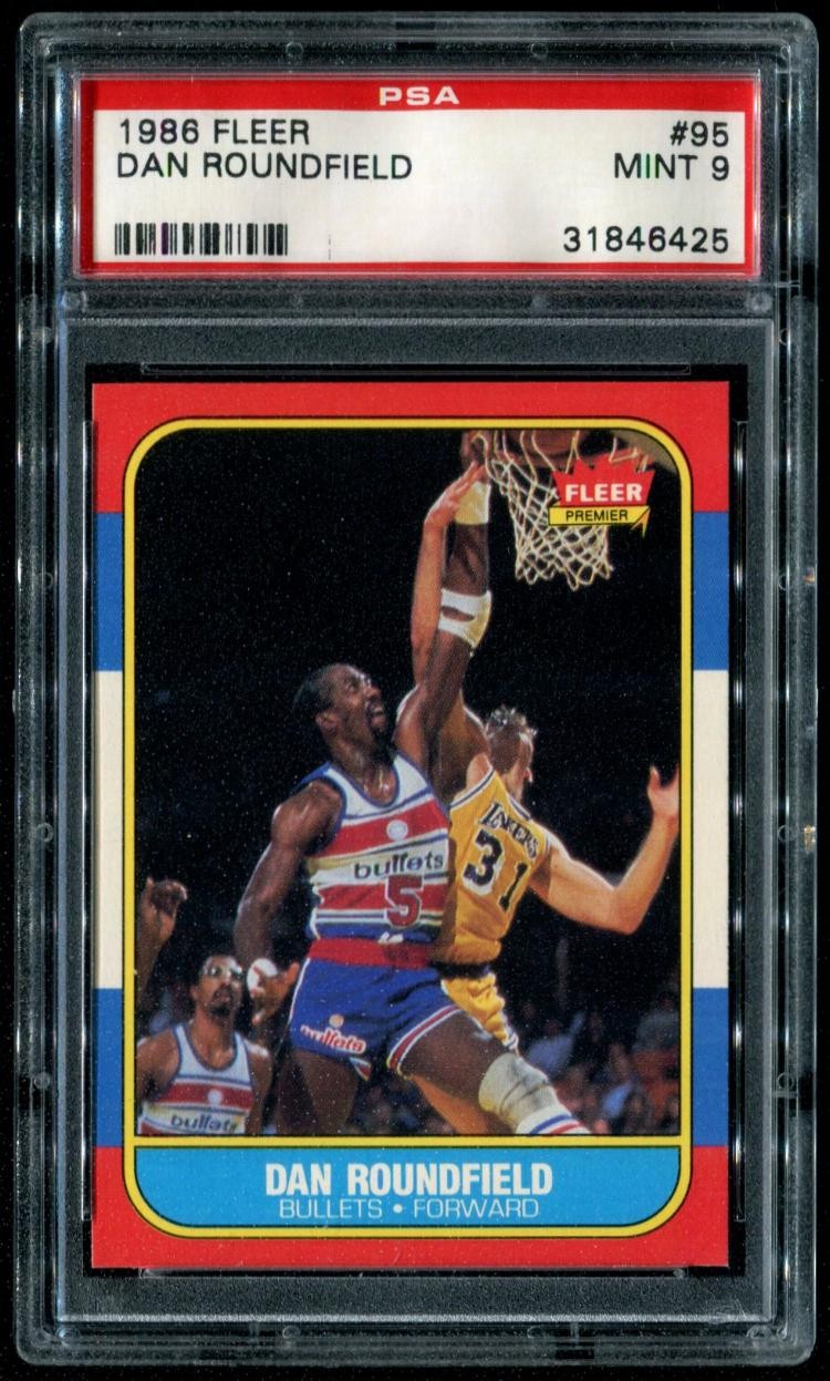 1986-87 Fleer Basketball #95 Dan Roundfield PSA 9 MINT Bullets