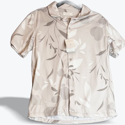 Porter & Ash Short Sleeve Button Up Shirt Small Kinetic Stretch Club Shirt NEW