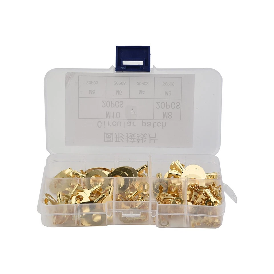 Crimp Connector 88g / 3.11oz Gold 150pcs/set Lugs Ring Copper Wire Terminals - Image 2 of 4