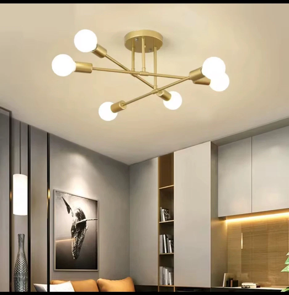 Kronleuchter, Lampe, Licht, Wohnzimmer, privat, modern, Gold  - Bild 3 von 4