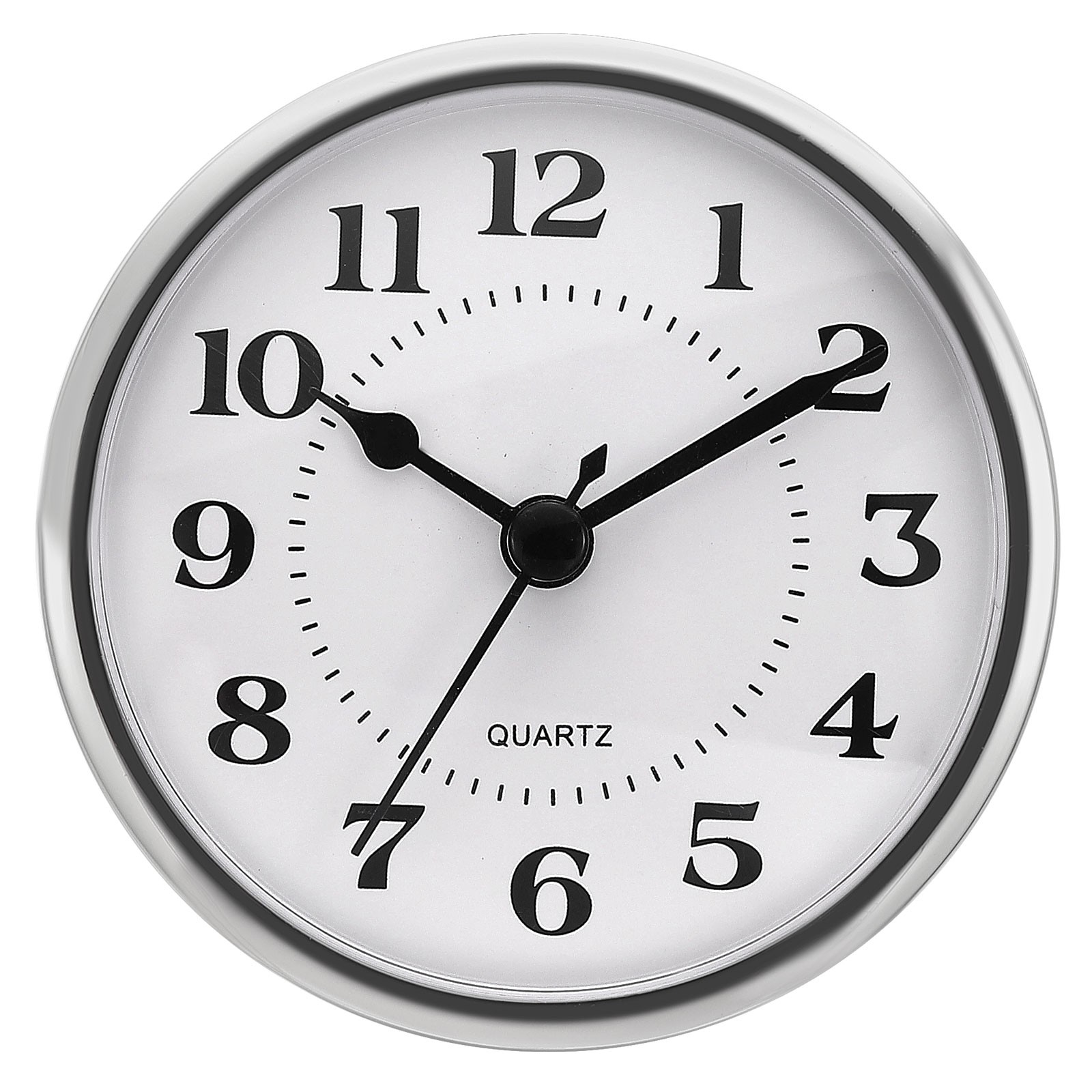 3.5" 90mm Quartz Arabic Clock Insert, Fit 78mm/3.1", Silver/White, Style 4