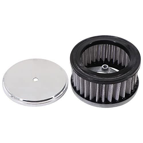 Carburetor Chrome Air Cleaner Filter 4x2" w/  2 5/8" or 2 5/16" Neck Diameter Wa