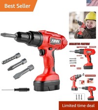 Toddler-Friendly Electric Toy Drill Set - Safe  Fun Construction Play in Red