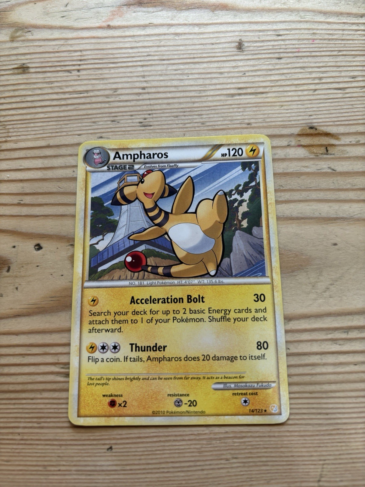 Ampharos 14/123 HeartGold SoulSilver HGSS Pokémon Card