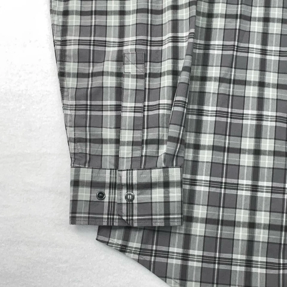 5.11 Tactical Shirt Mens Large Gray Plaid IGOR Long Sleeve Covert RAPIDraw EUC - Image 4 of 4