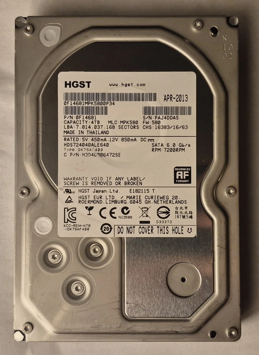 HGST 4 TB SATA III Internal Hard Disk Drives for sale | eBay