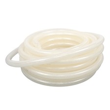 3/4" ID x 1" OD 50ft PVC Clear Braided Hose High Pressure Reinforced Flexible