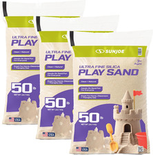 3 Pack Silica Play Sand for Sandbox, Sensory Table  Garden Spaces, Ultra Fine,