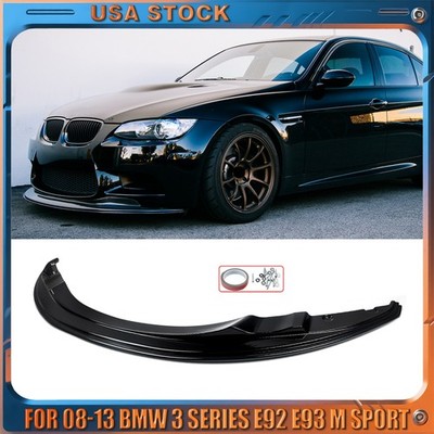Front Bumper Lip Splitter Spoiler Gloss Black For 2008-2013 BMW E90 E92 E93 M3 