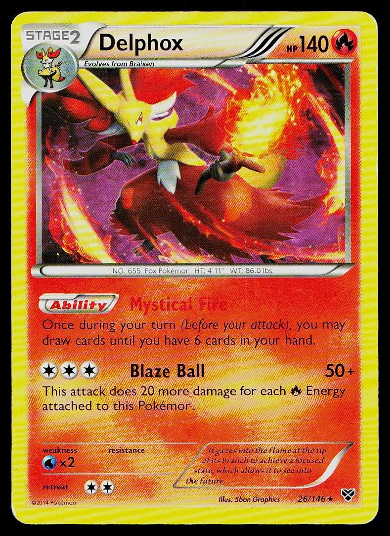 Pokemon Card XY Delphox 26/146 Rare