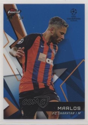 2018-19 Topps Finest UEFA Champions League Blue Refractor 146/150 Marlos #42 6ns