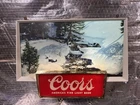 Vintage Coors Beer Rocky Mountain Winter Stream Motion Lighted Sign