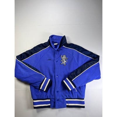Nike LeBron James Varsity Fleece Jacket Mens XL Blue Navy Lion Crest Snap Front