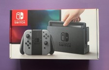 Nintendo Switch Boxed with Grey Joycons and accessories