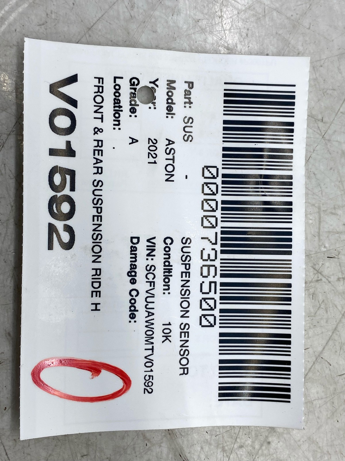 2020-2025 ASTON MARTIN DBX OEM FRONT REAR SUSPENSION HEIGHT LEVEL SENSOR SET
