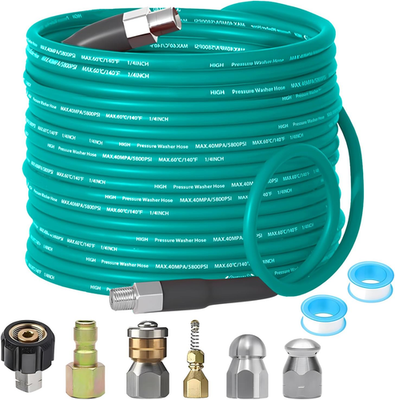 #ad Pressure Washer Sewer Jetter Kit 50Ft X1 4quot; Hydro Drain Jetter Cleaner Hose C $47.12