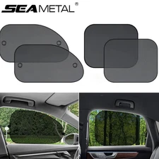 2pcs Car Side Window Sun Shade Curtains with Suction Cups – UV Protection - NEW