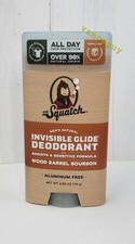 Dr. Squatch Men's Wood Barrel Bourbon Natural Invisible Glide Deodorant 2.65oz