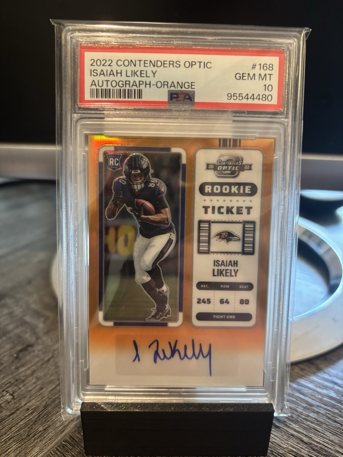 Isaiah Likely Panini Contenders Optic #168 Autograph