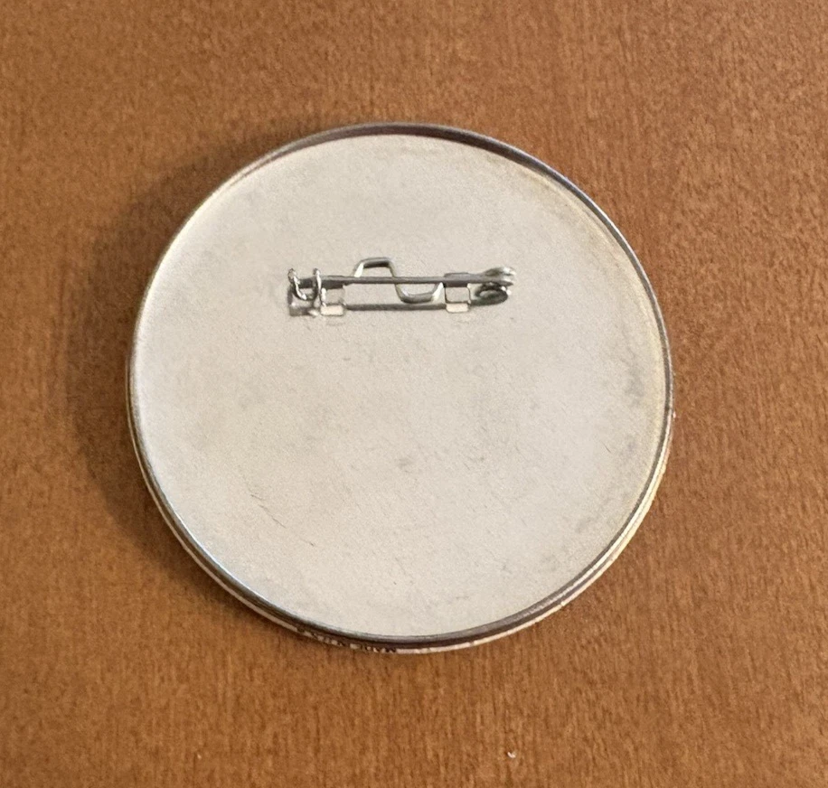 Prendedor de botón Pinback PSU fútbol americano Penn State Nittany Lions 1986 vintage blanco Foto 3 de 4