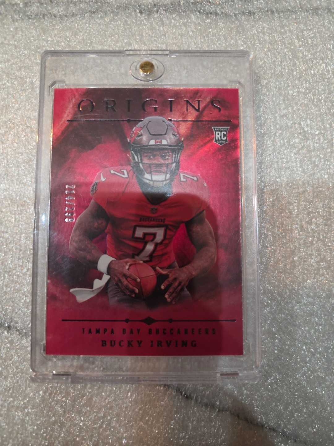 2024 Panini Origins - Rookies Bucky Irving #107 Holo Red /299 (RC)