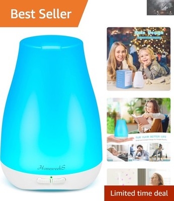 Colorful 100ml Essential Oil Diffuser with Adjustable Mist for Home & Travel