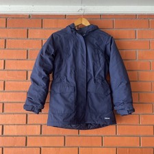 Lands  End Squall Waterproof Windproof Hooded Winter Coat Navy Blue Kids M 10-12
