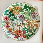 Hermes Passifolia Tart Platter Plate Floral Tableware Dinner Tray Auth New 32 cm