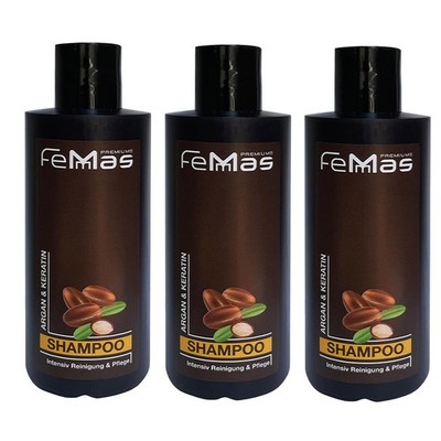 Femmas Argan & Keratin hochwirksames Shampoo 3 x 300ml (25,44 EUR/l)