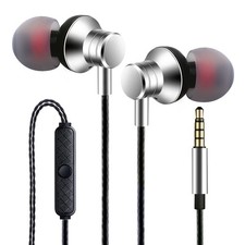 Wired Earbuds Headphones with Microphone Stereo Bass Earphones Noise Isolatio...