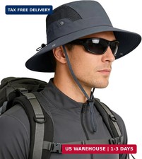 Sun Hat for Men Women UV Protection Wide Brim Fishing Hats Breathable UPF 50 Bo