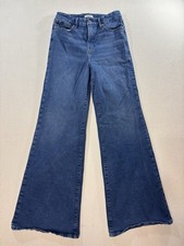 Good American Good Waist Palazzo Jeans 8/29 High Rise Wide Leg Stretch Denim