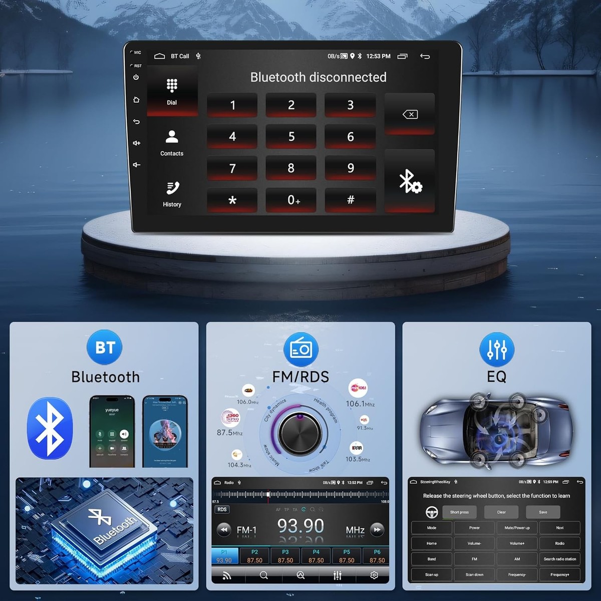 Android Car Stereo For Honda CRV 2012-2016 - 9" Touchscreen With Wireless CarPlay, Android Auto & Backup Camera